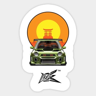 SUBARU IMPREZA WRX GC8 BUGEYE lime green Sticker